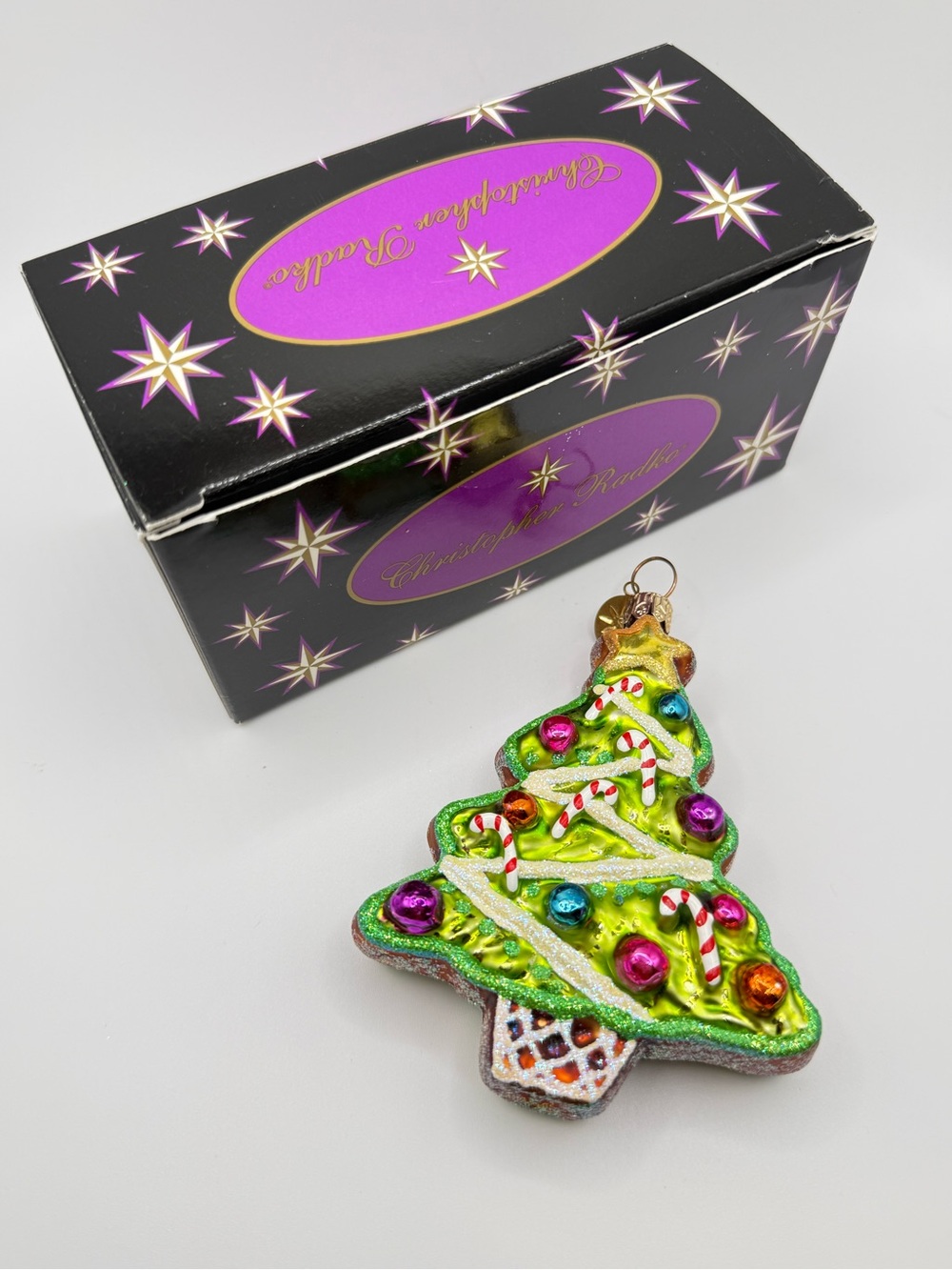 Christopher Radko Sweet Ginger Tree Glass Christmas Ornament Retired w/ Box